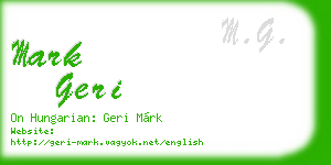 mark geri business card