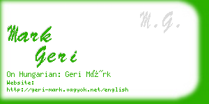 mark geri business card